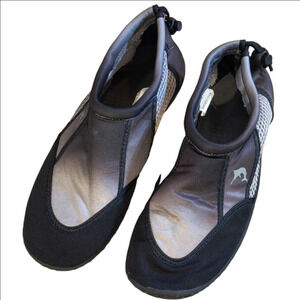 Reel Legends Black and Gray Slip-On Boat Shoes